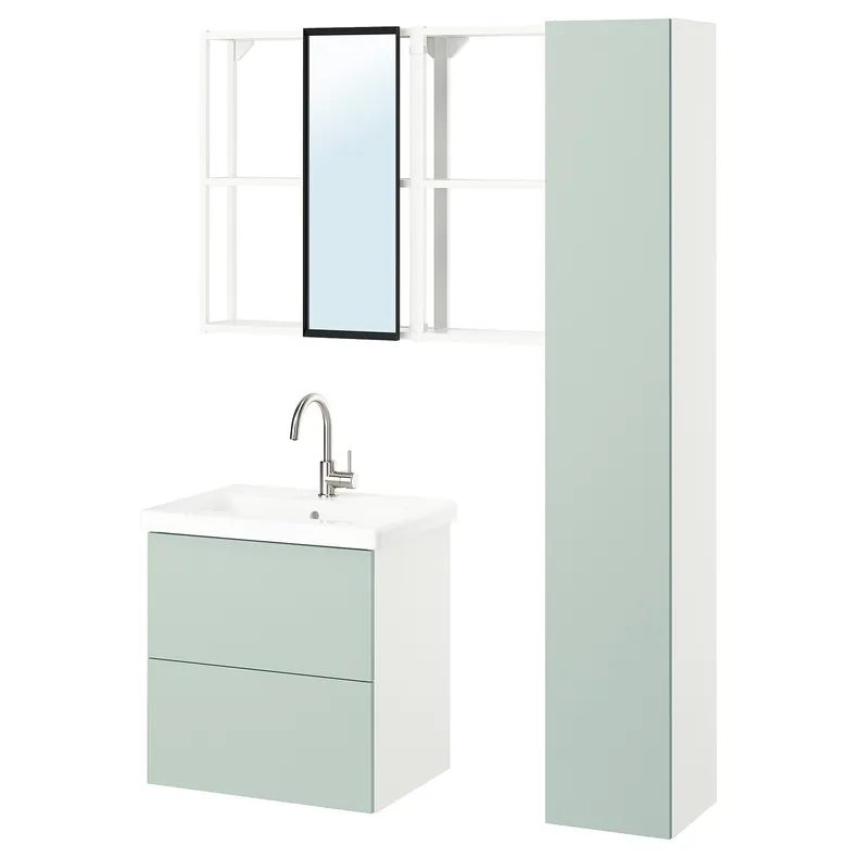 IKEA ENHET ЕНХЕТ, ванна, білий / блідо-сіро-зелений, 64x43x65 см 195.475.33 фото №1