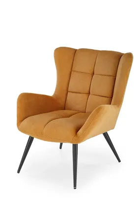 Мягкое кресло HALMAR BYRON, горчичный фото