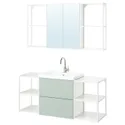 IKEA ENHET ЭНХЕТ, ванная, белый / бледный серо-зеленый, 140x43x65 см 295.476.84 фото thumb №1