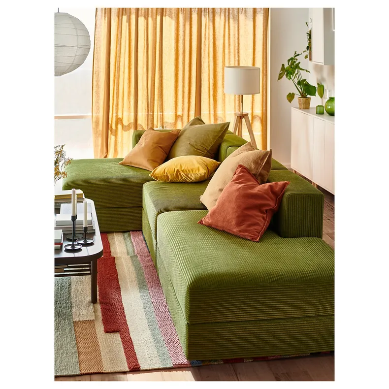 IKEA JÄTTEBO ЄТТЕБУ, 3,5-місн модульн диван з кушетками, САМСАЛА темний жовто-зелений 194.851.15 фото №5