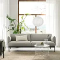IKEA ÄPPLARYD ЕППЛАРЮД, 3-місний диван, ЛЕЙДЕ світло-сірий 305.062.39 фото thumb №2