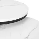 Комплект журнальных столиков (2 шт круглые) MEBEL ELITE DAFNE, 60 см, Белый мрамор / Черный фото thumb №6