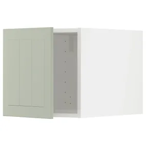 IKEA METOD МЕТОД, верхний шкаф, белый / светло-зеленый, 40x40 см 194.867.80 фото