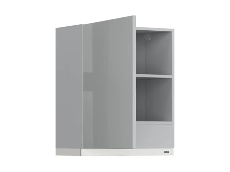 Кухонный шкаф BRW Top Line 60 см с вытяжкой левый серый глянец, серый гранола/серый глянец TV_GOO_60/68_L_FL_BRW-SZG/SP/BI фото №3