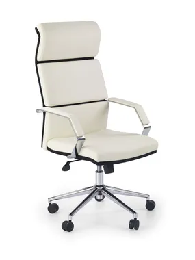 Крісло комп'ютерне офісне обертове HALMAR COSTA, білий/чорний фото