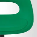 IKEA ELDBERGET ЕЛЬДБЕРГЕТ / MALSKÄR МАЛЬШЕР, обертовий стілець, зелений / чорний 194.444.22 фото thumb №5