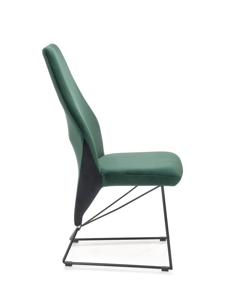 Кухонний стілець HALMAR K485 темно-зелений, чорний фото №2