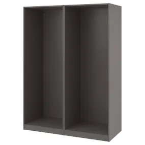 IKEA PAX ПАКС, 2 каркаси гардероба, темно-сірий, 150x58x201 см 794.321.76 фото