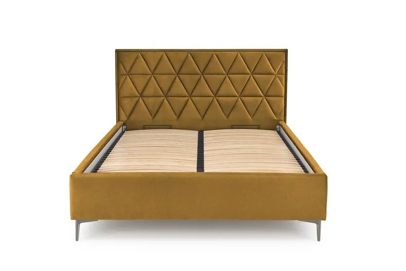 Узголів'я ліжка HALMAR MODULO W5 160 см гірчичного кольору. Моноліт 48 фото №3