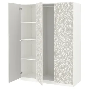 IKEA PAX ПАКС / MISTUDDEN МІСТУДДЕН, гардероб, комбінація, білий/сірий візерунок, 150x60x201 см 895.211.67 фото