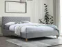 Ліжко полуторне оксамитове SIGNAL AZURRO Velvet, Bluvel 03 - світло-сірий, 140x200 см фото