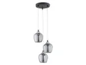 BRW Трехточечный подвесной светильник Margo из стального стекла черного и серебристого цвета 078194 фото thumb №1
