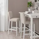 IKEA BERGMUND БЕРГМУНД, стул барный, белый / бежевый, 75 см 693.882.11 фото thumb №2