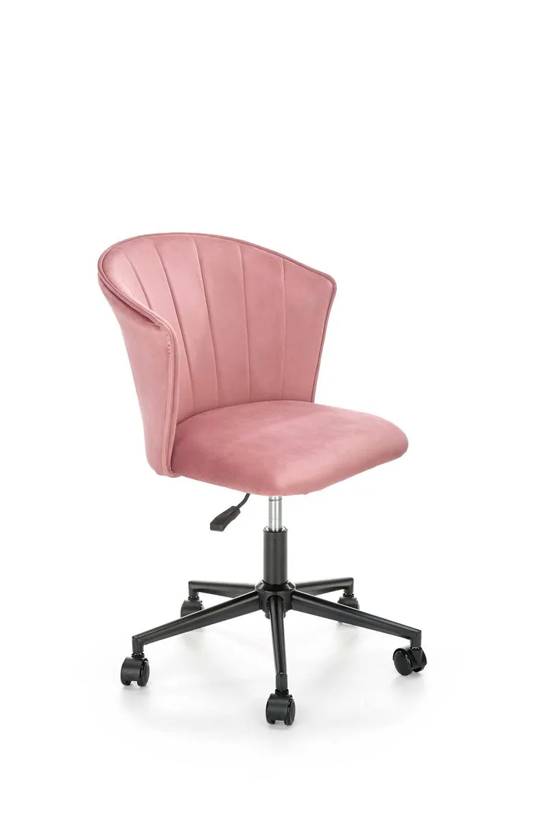 Крісло офісне обертове HALMAR PASCO, рожевий оксамит фото №1