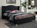 Ліжко двоспальне оксамитове SIGNAL ASPEN Velvet, Bluvel 19 - чорний, 160x200 см фото thumb №2