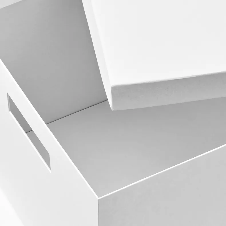 IKEA TJENA ТЬЕНА, коробка с крышкой, белый, 25x35x20 см 603.954.28 фото №6