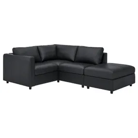 IKEA VIMLE ВІМЛЕ, кутовий диван, 3-місний, з відкритим кінцем / Гранн / Бомстад чорний 993.067.56 фото