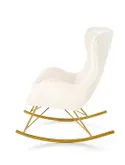 Мягкое кресло-качалка HALMAR LIBERTO, кремовый / золотой фото thumb №5