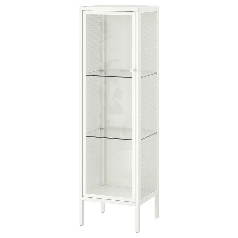 IKEA BAGGEBO БАГГЕБО, шкаф со стеклянными дверцами, металл / белый, 34x30x116 см 805.029.98 фото №1