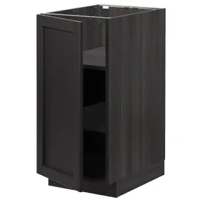 IKEA METOD МЕТОД, напольный шкаф с полками, черный / Лерхиттан с черными пятнами, 40x60 см 394.607.36 фото