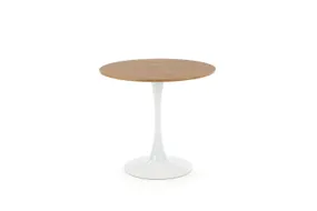 Кухонний стіл HALMAR STING 80x80 см дуб натуральний, білий фото