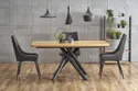 Кухонный стол раскладной HALMAR DERRICK 160-200x90 см натуральный дуб/черный фото thumb №2
