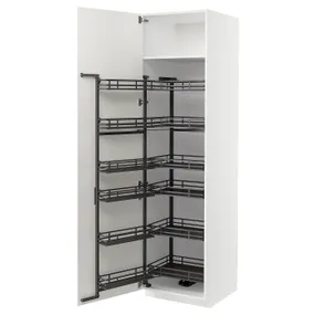 IKEA METOD МЕТОД, высокий шкаф с выдвижным модулем, белый / Вальстена белый, 60x60x220 см 195.073.96 фото