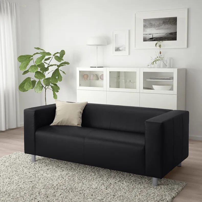 IKEA KLIPPAN КЛІППАН, 2-місний диван, БОМСТАД чорний 403.993.14 фото №2