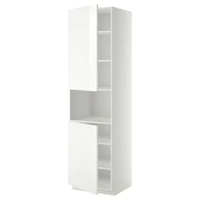 IKEA METOD МЕТОД, вис шафа д / мікрохв печі / 2 двер / пол, білий / РІНГХУЛЬТ білий, 60x60x220 см 794.554.84 фото