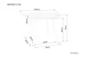 Стіл кухонний SIGNAL MOSSO II, білий / дуб, 100x100 фото thumb №4