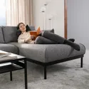 IKEA ÄPPLARYD ЭППЛАРЮД, 4-местный диван с козеткой, Lejde серо-черный 994.295.35 фото thumb №5
