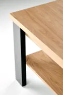 Журнальний стіл HALMAR JENNA 120x60 см, стільниця : натуральний гікорі, ніжки : чорні фото thumb №5