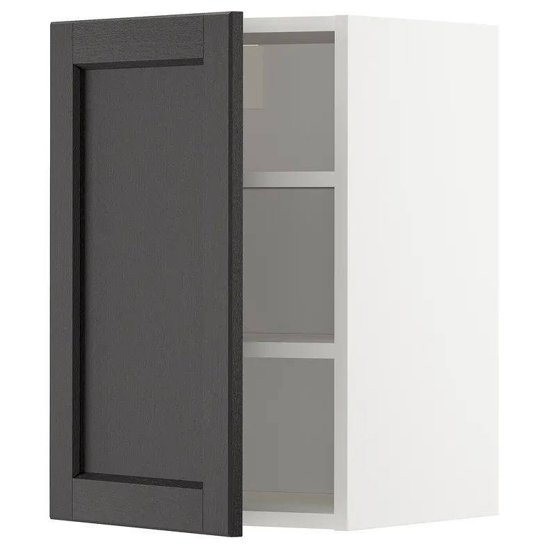 IKEA METOD МЕТОД, навесной шкаф с полками, белый / Лерхиттан с черными пятнами, 40x60 см 294.614.68 фото №1