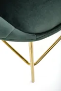 Барний стілець оксамитовий HALMAR H112 темно-зелений, золотий фото thumb №10