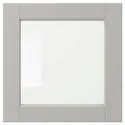 IKEA LERHYTTAN ЛЕРХЮТТАН, скляні дверцята, світло-сірий, 40x40 см 604.615.12 фото thumb №1