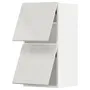 IKEA METOD МЕТОД, навесной шкаф / 2 дверцы, горизонтал, белый / светло-серый, 40x80 см 093.930.41 фото