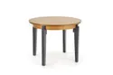 Обідній стіл розкладний HALMAR SORBUS 100-200x100 см, стільниця - дуб медовий, ніжки - графіт фото thumb №1