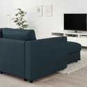 IKEA VIMLE ВІМЛЕ, 4-місний диван, з шезлонгом / темно-синій Hillared 894.411.61 фото thumb №2