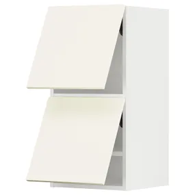 IKEA METOD МЕТОД, настінна шафа, горизонт, 2 дверцят, білий / ВАЛЛЬСТЕНА білий, 40x80 см 395.072.44 фото