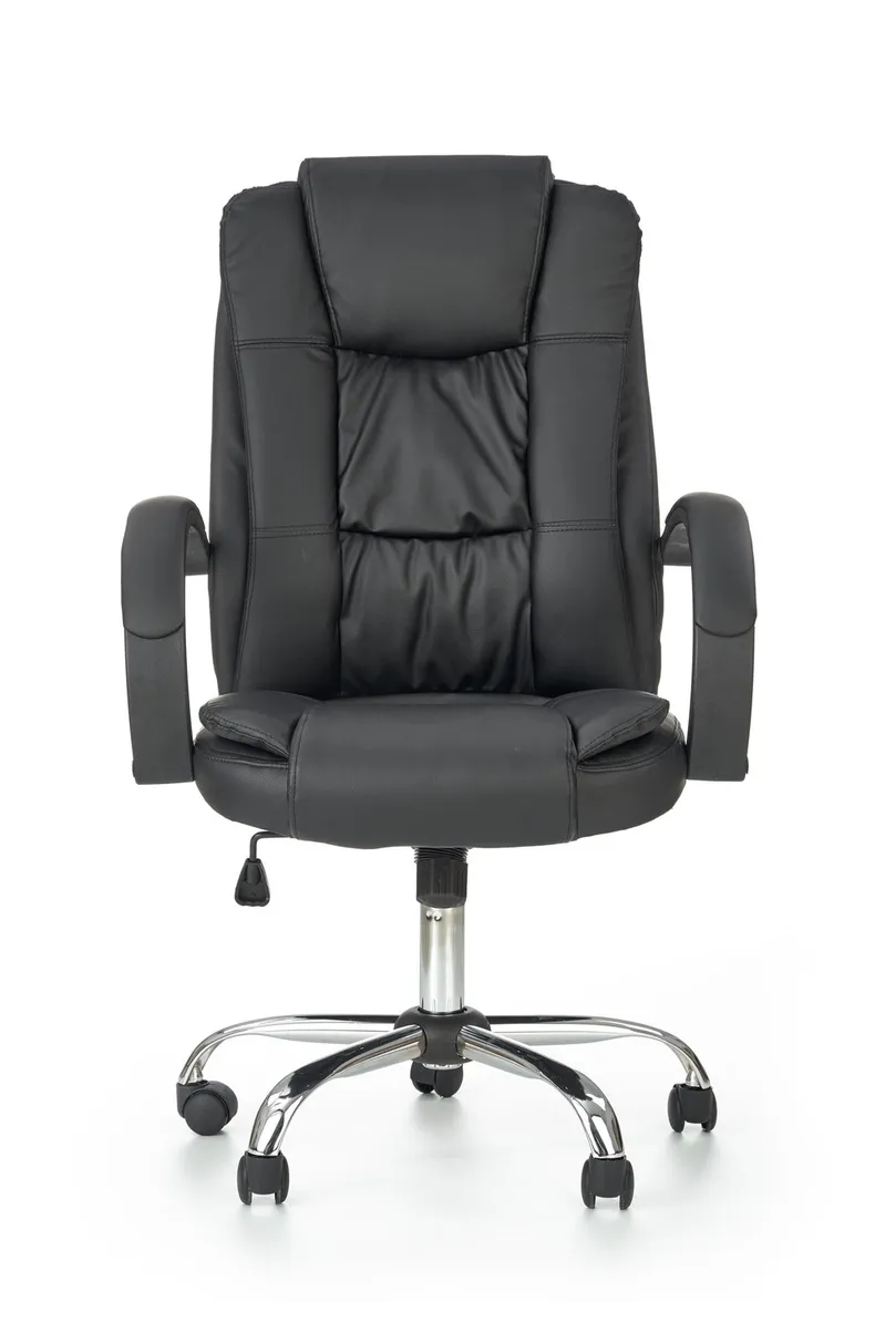 Крісло комп'ютерне офісне обертове HALMAR RELAX чорний, екошкіра фото №6