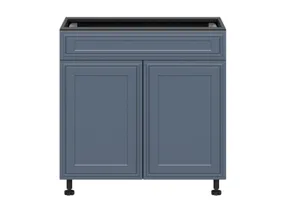 BRW Двухдверный кухонный шкаф Verdi 80 см с выдвижным ящиком mystic matt, черный/матовый FL_D1S_80/82_L/P/STB-CA/MIM фото