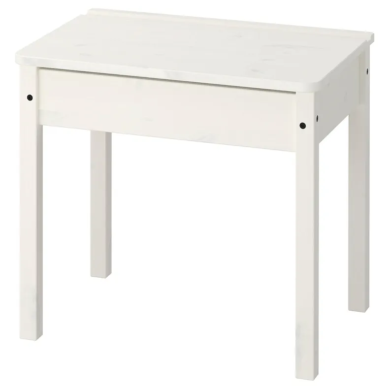 IKEA SUNDVIK СУНДВИК, стол с отделением для хранения, белый, 60x45 см 402.017.37 фото №1