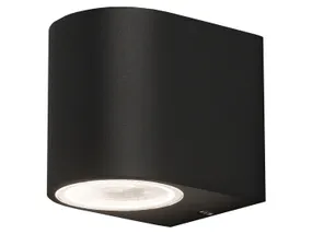 BRW Вуличний настінний світильник Nico алюмінієвий чорний 067031 фото