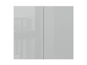 Кухонна шафа BRW Top Line 80 см дводверна сіра глянцева, гренола сірий / глянцевий сірий TV_G_80/72_L/P-SZG/SP фото