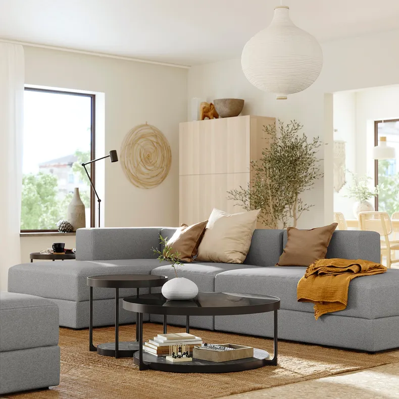 IKEA JÄTTEBO ЭТТЕБО, 3,5-местный модульный диван+козетка, Тонеруд серый 794.851.03 фото №2