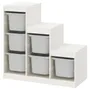 IKEA TROFAST ТРУФАСТ, комбинация д/хранения, белый/серый, 99x44x94 см 095.333.48 фото