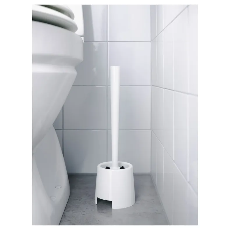 IKEA BOLMEN БОЛЬМЕН, щетка для туалета / держатель, белый 201.595.22 фото №2