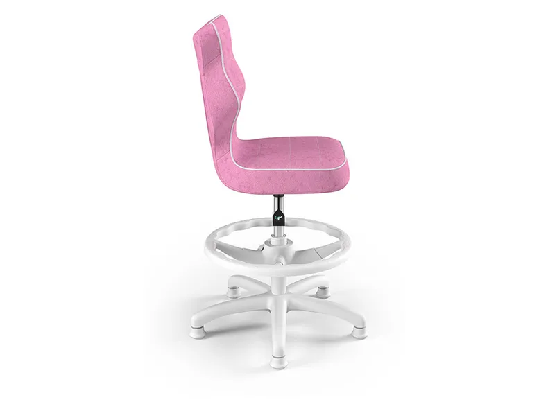 BRW Дитячий стілець на підставці для ніг рожевий, розмір 4 OBR_PETIT_BIALY_ROZM.4_WK+P_VISTO_08 фото №2