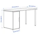 IKEA LAGKAPTEN ЛАГКАПТЕН / ALEX АЛЕКС, письменный стол, белый / антрацит, 140x60 см 195.216.51 фото thumb №6