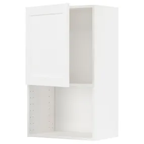 IKEA METOD МЕТОД, шафа навісна для мікрохвильової печ, білий Енкопінг / білий імітація дерева, 60x100 см 494.735.02 фото